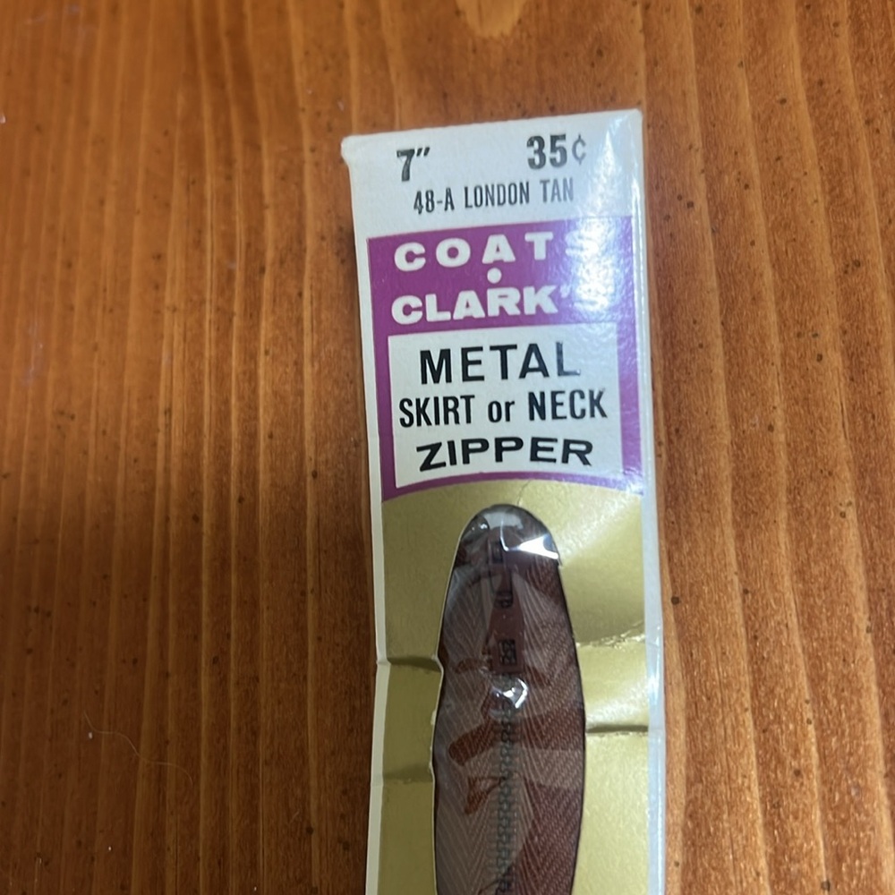 Vintage Coats & Clark Metal Zipper